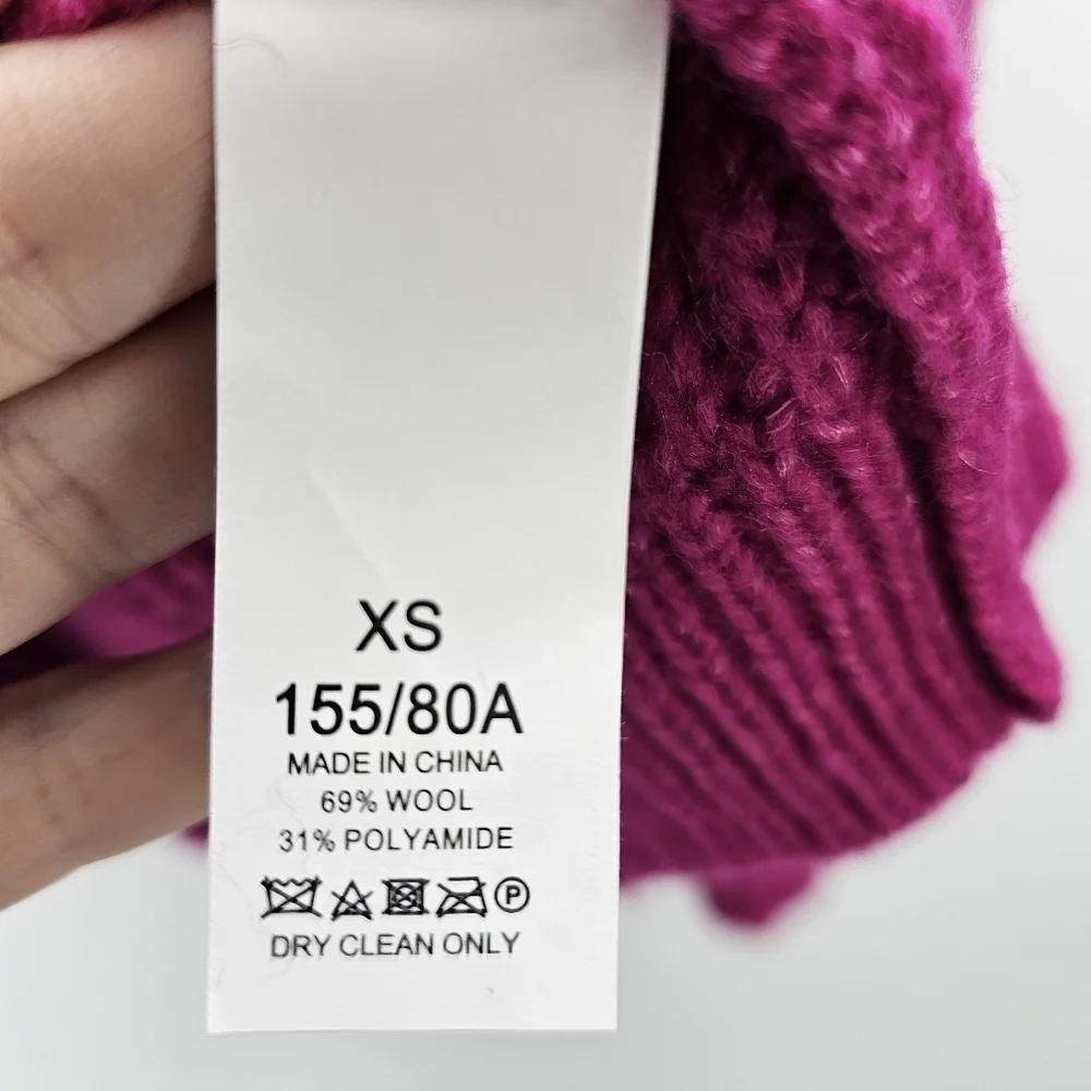 Kate Spade pink bow crew neck sweater women's size extra small